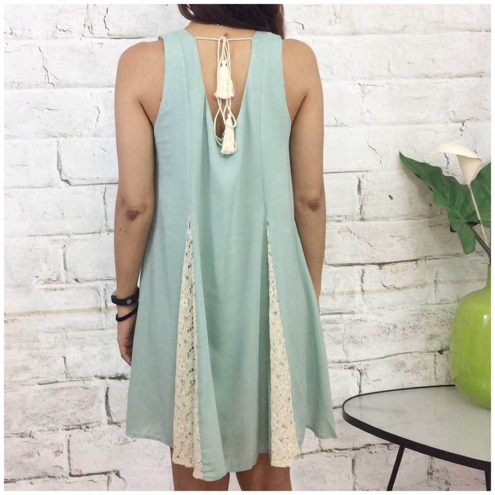 Sage Lace Dress - Picture 5 of 9